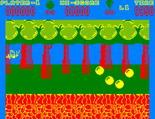 Hopping Mad - Amstrad CPC game screenshot (1988) by Elite